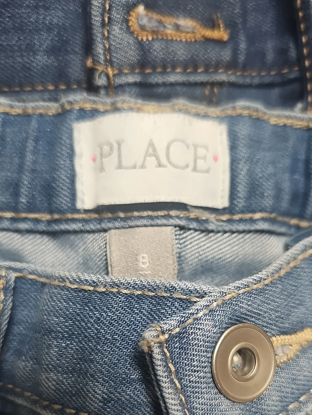 Children's Place Jean Shorts Girls Size 7 Lot (With Full Length Size 8 Jeans)